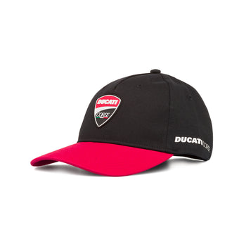 Cappellino da baseball nero con visiera rossa e logo Ducati Corse, Brand, SKU a732000183, Immagine 0